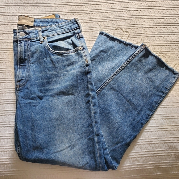 Everlane Distresses Crop Blue Denim Jeans Womens Size 31 - Picture 3 of 11